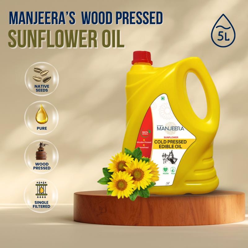 Manjeera’s Wood Pressed Sunflower Oil